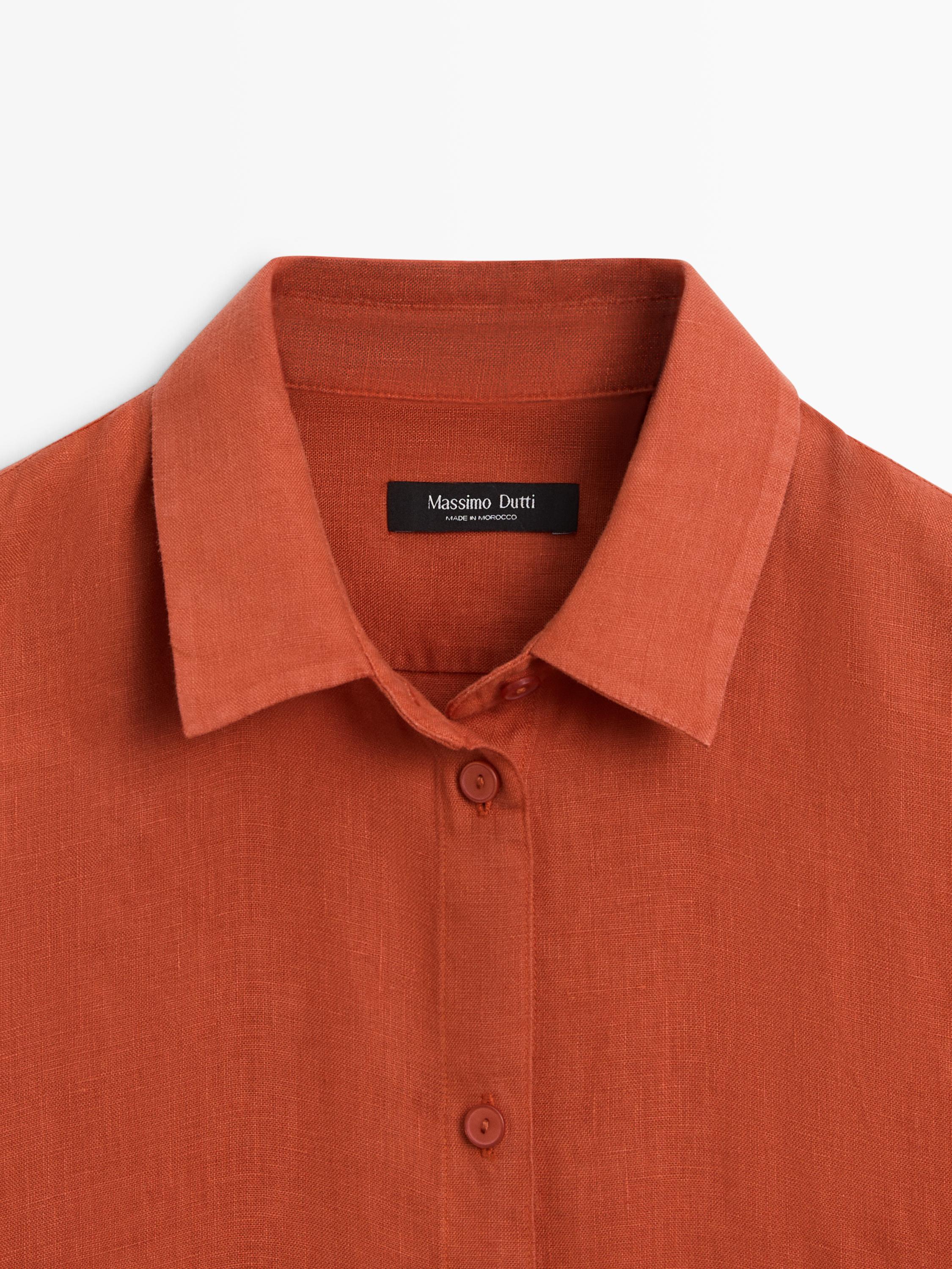 Flowing 100% linen shirt